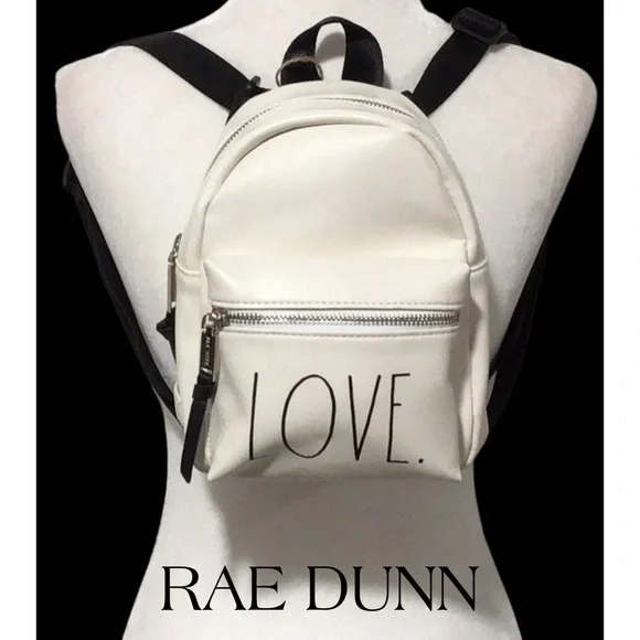 NWT Rae Dunn LOVE Convertible Mini Backpack, Eggshell Color Rae Dunn Love Mini/Small Convertible Backpack Slingback  main image 3